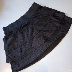 MOVING SALE Black Tiered Tennis Skirt | Halara